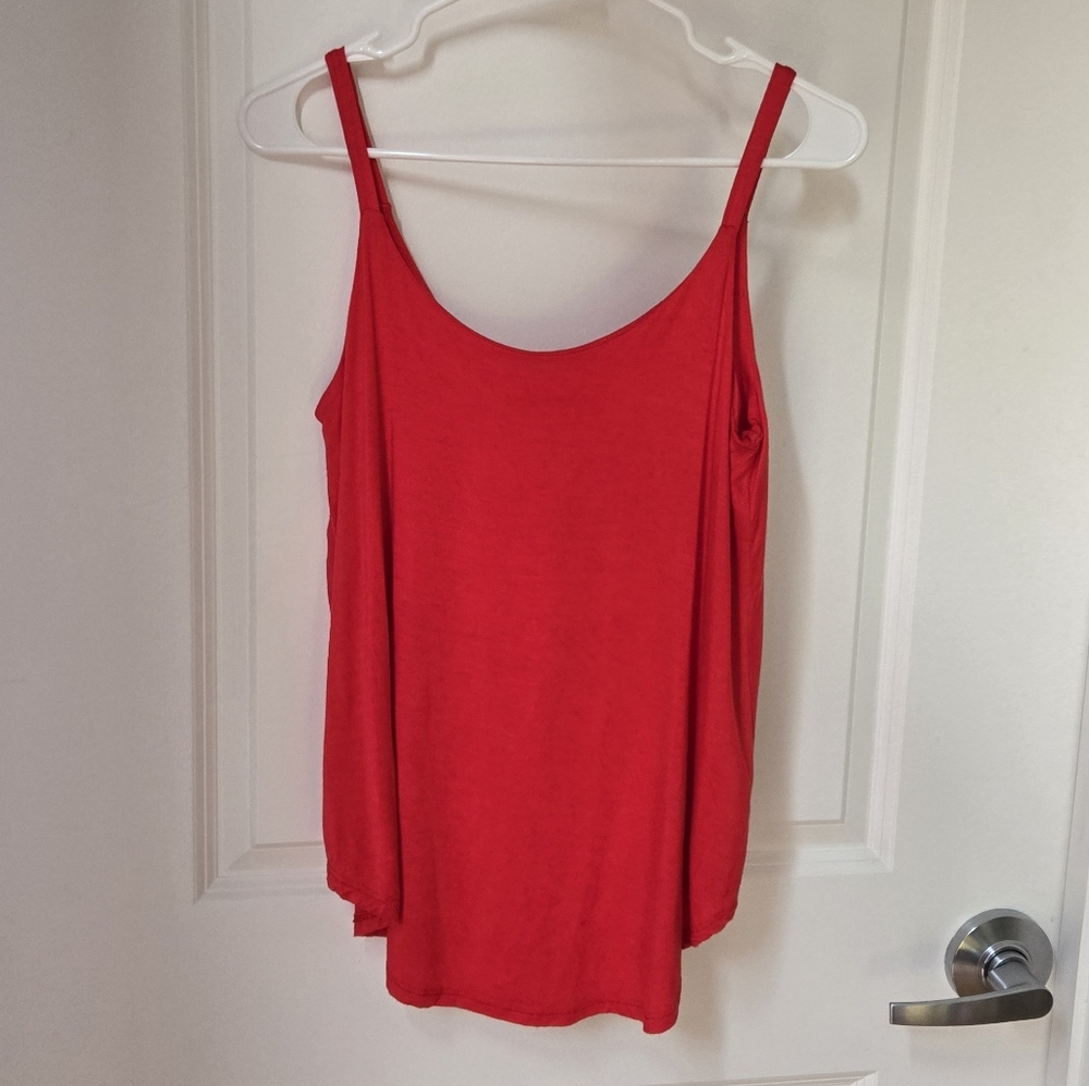 *Soprano Red Spaghetti-Strap Swing Tank Top Sz S